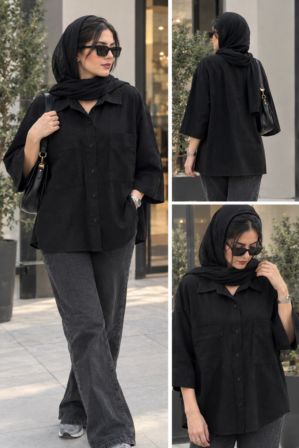 شومیز سوپر لینن مدل باکسی